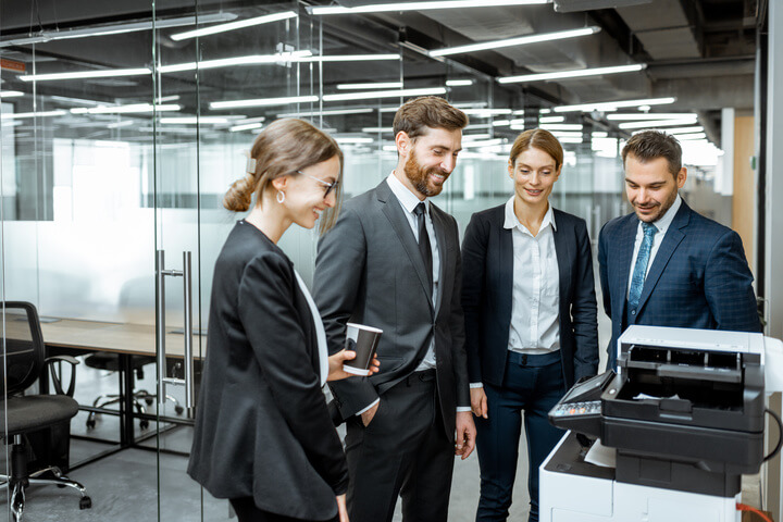 business team near copier